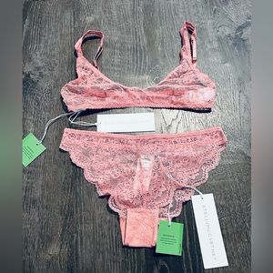 Stella McCartney***Pink Lace Bralette and Underwear SET**Sm. $229